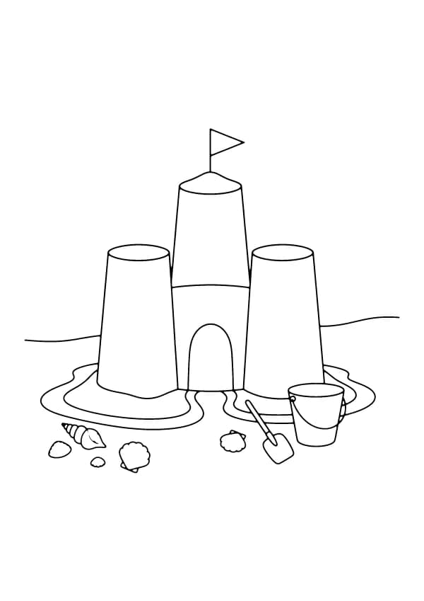 Beach coloring pages