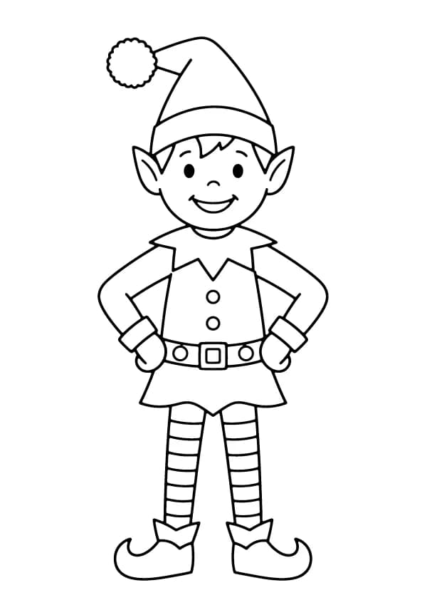 Elf coloring pages