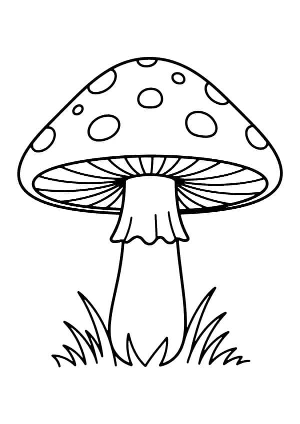 Mushroom coloring pages