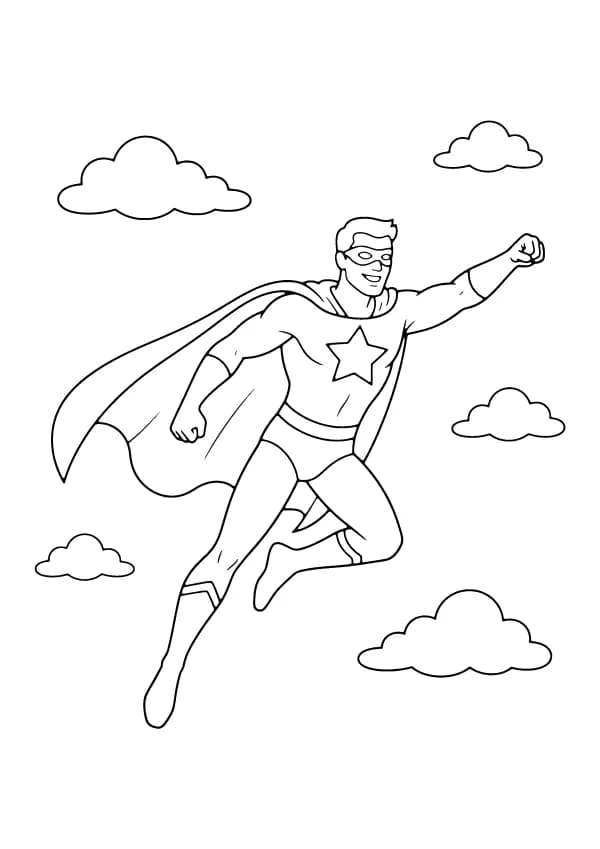 Superhero coloring pages