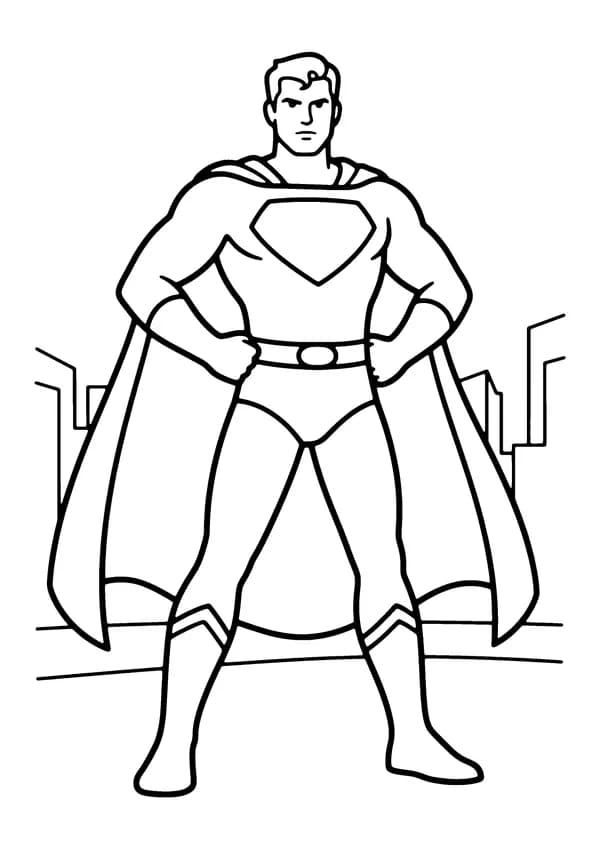 Printable hand-drawn Design Your Own Superhero coloring page