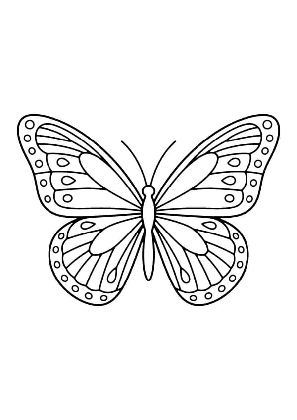 Printable hand-drawn Symmetrical Wing Pattern coloring page