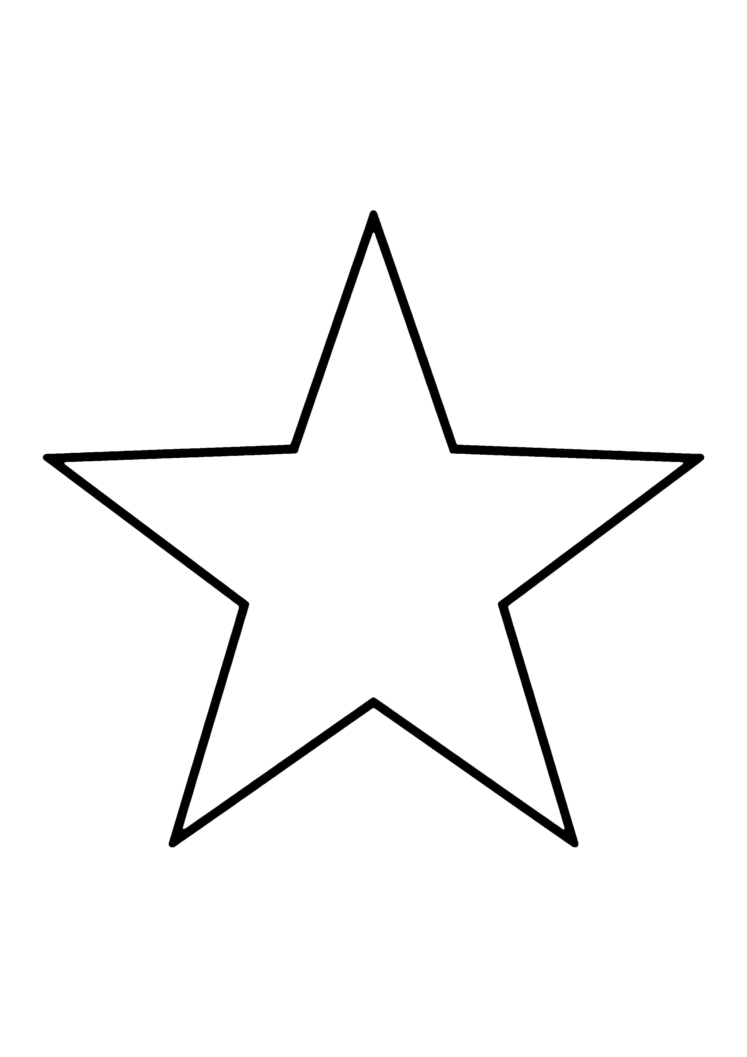 Printable hand-drawn Classic Five-Point Star coloring page