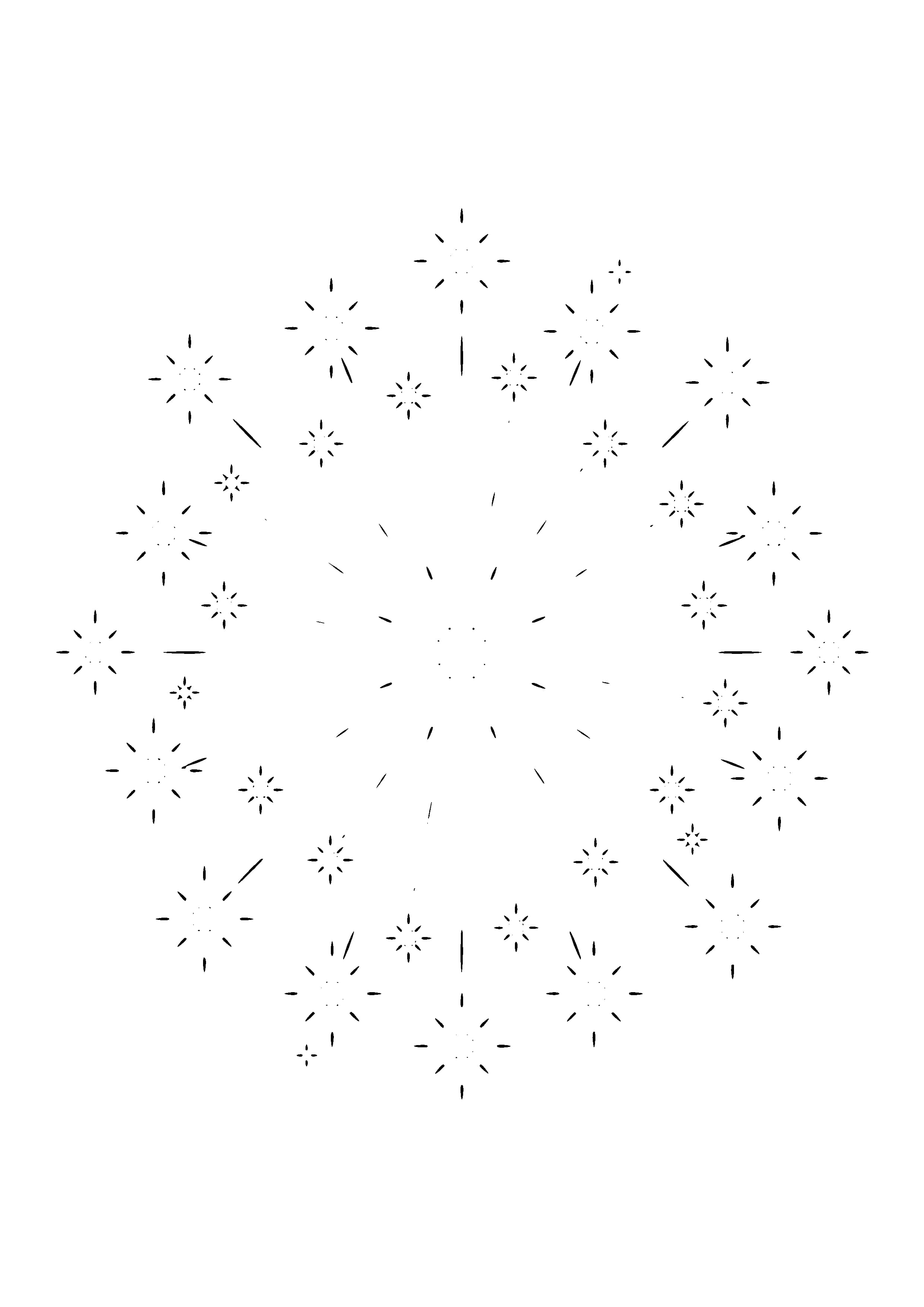 Printable hand-drawn Twinkling Sparkle Star coloring page