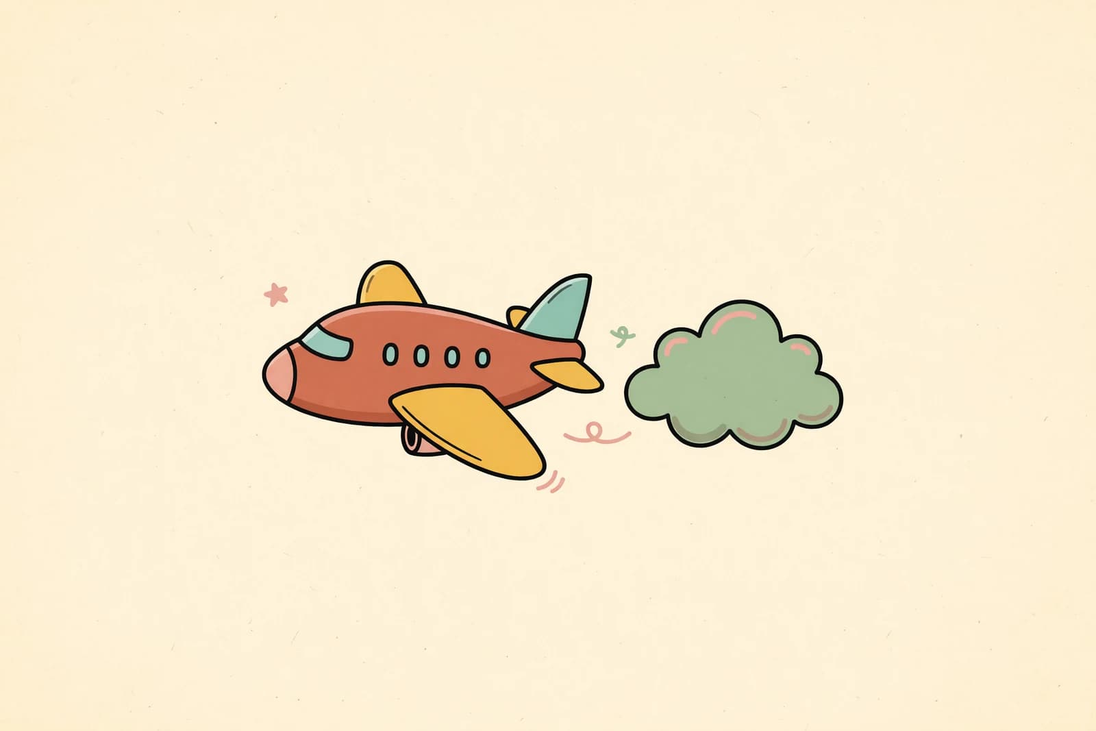 Illustration for How to Draw an Airplane (Easy Step-by-Step)