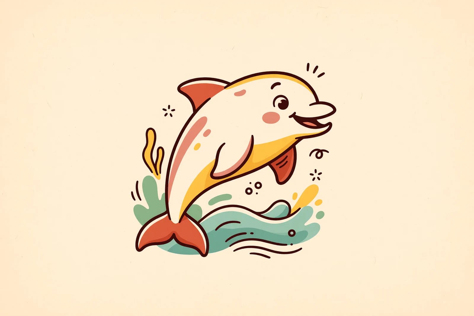 Illustration for How to Draw a Dolphin (Easy Step-by-Step)