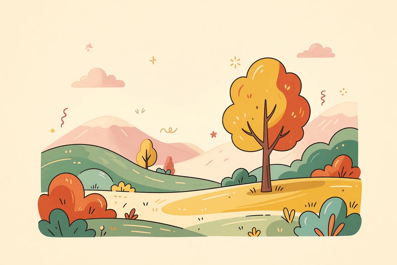 Illustration for How to Draw a Landscape (Easy Step-by-Step)