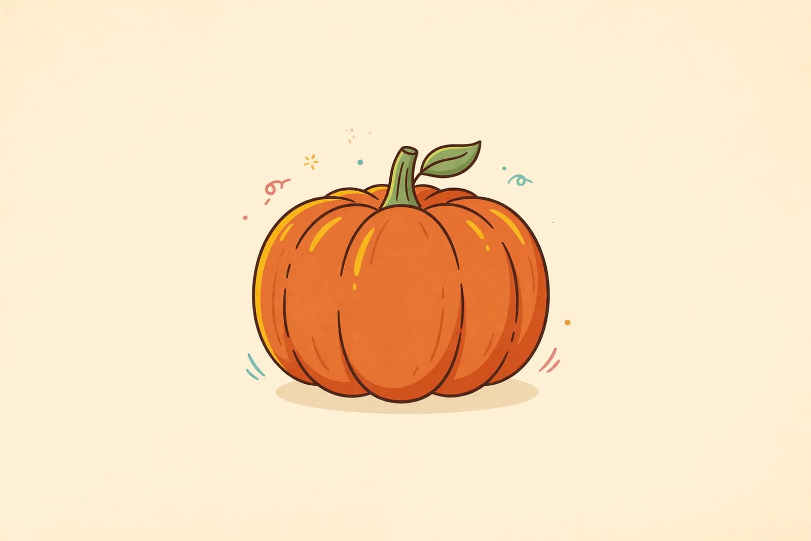 Illustration for How to Draw a Pumpkin (Easy Step-by-Step)