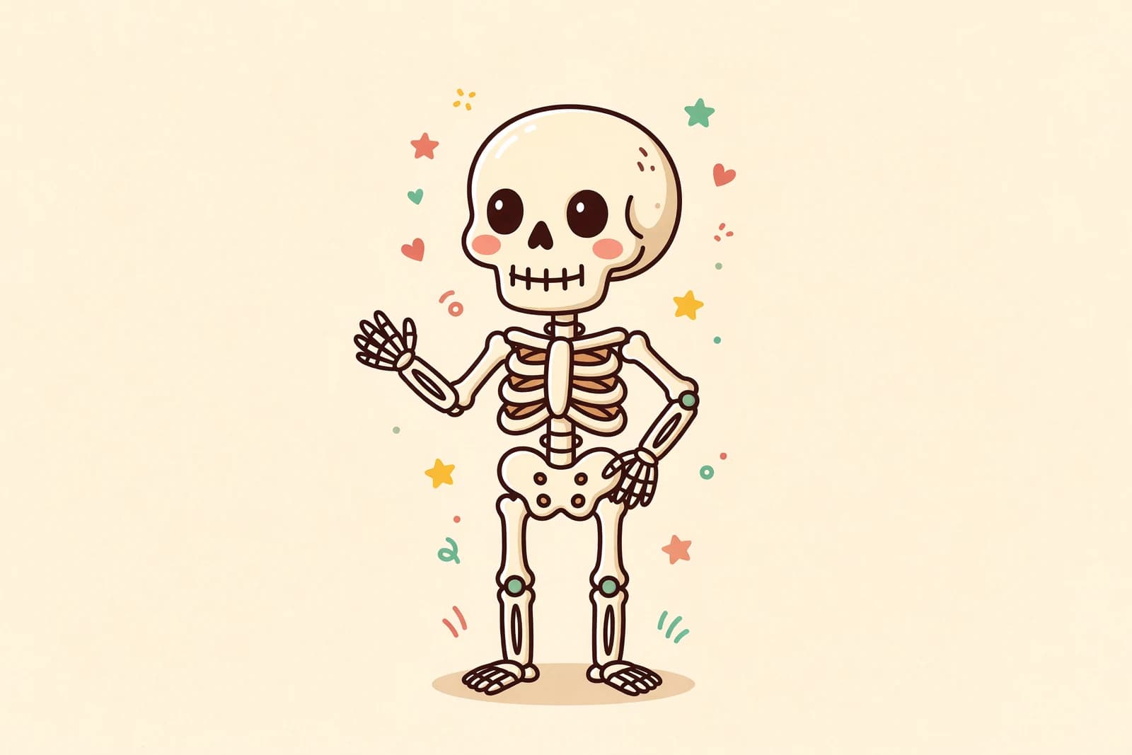 Illustration for How to Draw a Skeleton (Easy Step-by-Step)