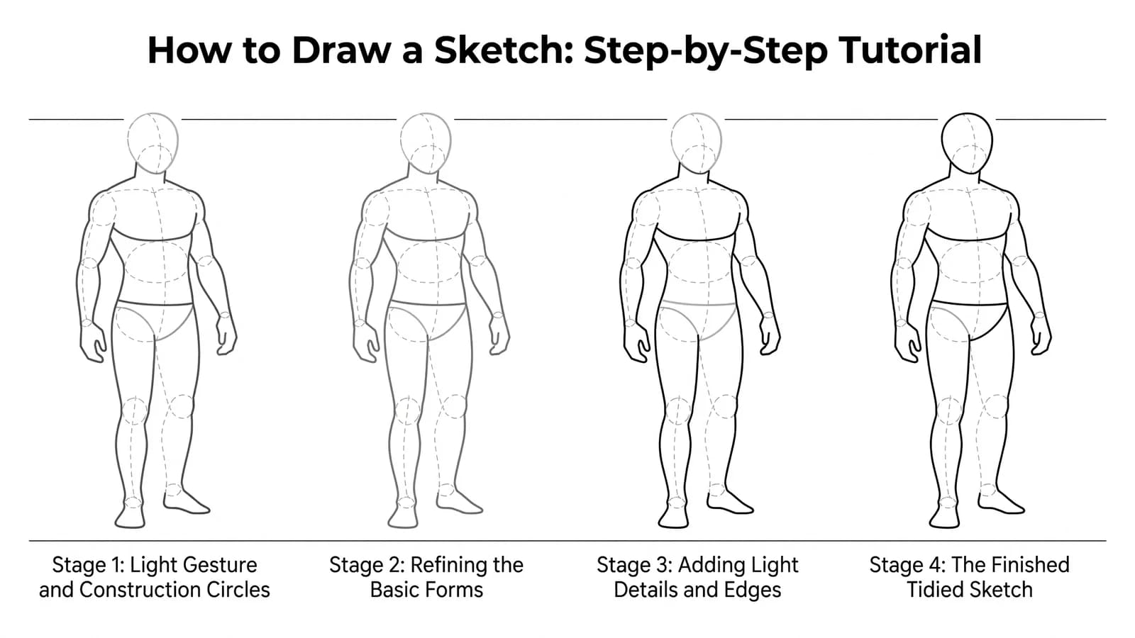 Step-by-step: how to sketch in four stages