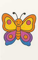 Butterfly coloring page example