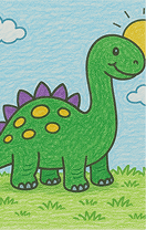 Dinosaur coloring page example